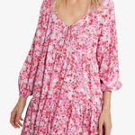 Sanctuary  Dress New Crush Babydoll Tiered Long Sleeve Dress Oasis Bloom Sz S NWT Photo 2