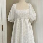 Free People Violet Puff Sleeve Tie Back Babydoll Mini Dress in White Size M (?) Photo 3