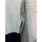 Loft Black White Textured Knit Sweater Dress Women's Size 12 Long Sleeve Photo 8