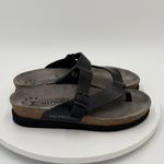 Mephisto Womens Helen Plus Sandal Size 36 US 6 Black Nubuck Leather Thong Slide Photo 1