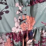 Ella Moon Green Floral Long Sleeve Mini Dress Womens M Boho Peasant Smocked NWT Size M Photo 8