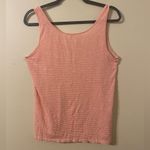 J.Crew Womens Pink White Striped Scoop Neck Tank Top Size Large Photo 1