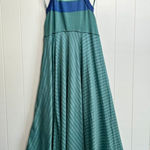 Free People  maxi dress Large  flowy halter cotton blend striped boho Photo 0