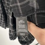 Rebecca Taylor La Vie Gingham Plaid Shirt Dress Button Down Black Ruffle Size XS Photo 7