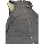 Sahara SHIRT DRESS TEXTURED Viscose Button Up Bubble Hem Dress BLUE NAVY SZ S Photo 15