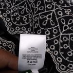 EXPRESS  Black and White Eyelet Textured Patterned Short Sleeve Romper Size L Photo 9