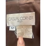 Vintage Espresso Brown Wool Pea Coat OLD MONEY HERITAGE EQUESTRIAN 12 M L Photo 3