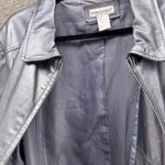 Jessica London Jessica‎ London Blazer Leather Jacket Silver 20 Photo 5