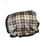 None Italian Made Plaid Square Scarf - 30.5 Inches Photo 1