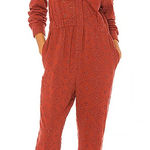 Free People Set The Tone Jumpsuit in Terracotta SIZE 2 Photo 0
