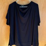 Athleta  Black Relaxed Weekender Tee Shirt Women's Size M Cowl Neck Short Sleeve Photo 0