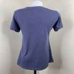 Columbia Diamond Graphic Top Women‘s Sz S Shirt Blue Tree Tent Canoe Fish Paw Photo 4