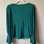 Free People  Killer Queen dark green long sleeve blouse Photo 6