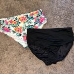 Lands' End Swimsuit bottom size xlarge floral & black bundle Photo 0