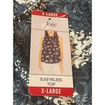 Joie  Baltic Print Blue Floral Smocked Neck Sleeveless Top XL NWT MSRP$198 Photo 5