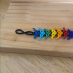 Huichol Beaded flower Bracelet Blue Photo 3