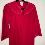 Vintage Deep Pink Zip Front Robe Satin Trim Sz Small Photo 6