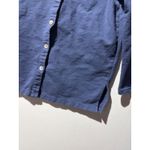 Cotton Studio Womens Blue Button Up Collared Long Sleeve Shirt Size S Photo 3