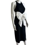 Anthropologie NWT  Maeve Black and White Bow-Front Dress Size M Photo 7