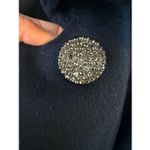 Vintage Navy Blue 100% Pure Wool Long Coat Size L/12 Size L Photo 9