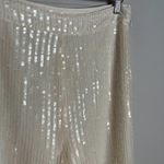 House of Harlow  1960 ivory white sequin lined wide leg pants Photo 2