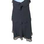 Jones New York Vintage 90s 100% Silk Black Tiered Dress Size 10 Photo 4