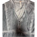 Free People  Blue Satin Feel Chambray MINI Dress 
Size Small Photo 3