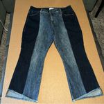 CAbi  hi-low crop two tone jeans, released hem, highwaisted size 16 plus size Photo 6