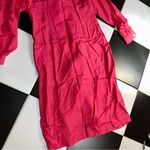Doncaster Vintage 80s Hot Pink Trench Coat / Dress Gold Military Double Breasted Photo 11