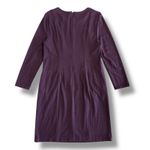 Talbots  Plum Sheath Dress Size 14‎ Long Sleeve Stretch Knit Classic Workwear Photo 5