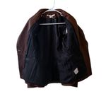 Veronica Beard  Miller Lamb Leather Dickey Jacket in Brown Sz 2 Photo 5