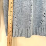 Loft Women's Light Blue Crew Neck Knit Sweater Size Small Lightweight Photo 6