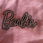 Barbie women's size small cropped spaghetti strap pink shirt Photo 3