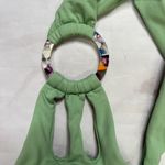 BECCA by Rebecca virtue Becca Rebecca Virtue Sage Green Halter Bikini Top Skylar Ring Size M New Photo 2