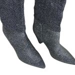 Marc Fisher Silver Shimmer Glitz Glamour Heeled Knee High Slouch Boots Size 8 Photo 1