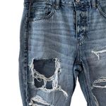 American Eagle Distressed Ripped Tomgirl Button Fly Denim Jeans 10 Photo 4
