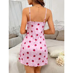 Women Sleepwear nightgown Large Pink Strawberry Photo 2