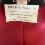 Salvatore Ferragamo Red Blazer Size 14 Mother of Pearl Shell Buttons Festive Photo 12