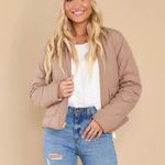 Red Dress Boutique NWT | • Women's Tan Quilted Sherpa Reversible Jacket Photo 0