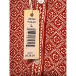 Max Studio  Women's‎ Large Red Floral Print Maxi Midi Shirt Dress Collared Belted Photo 6