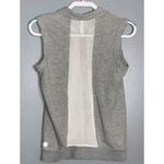 Fabletics  Sleeveless Gray & White Zip Up Net Back Jacket Pockets XS Photo 3