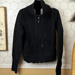 Lululemon **RARE**  Vintage Black Igloo Sunrise Full Zip Fleece Jacket - Size - 8 Photo 0