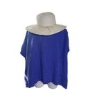 3X Linen Tunic Top Purple Oversized Boxy Lagenlook Artsy Boho Plus Photo 3