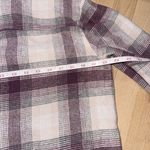 New Look  Women's Flannel Coat Jacket Plaid Urple Pink/White W/Pockets Medium Photo 4