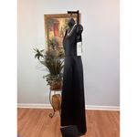 Haley Paige Women Maxi Dress Bridesmaid Black Strapy Sleeves Fit & Flare Size 12 Photo 1