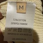 Aya Muse Ivory Knit Mini Skirt Womens Medium Cotton Blend Casual Basic Photo 4