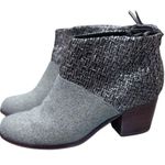 Toms Leila Grey Felt Shine Boucle Bootie size 8 Photo 4