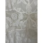 Lace Cotton & Silk White V Neck Dress Size XS Photo 6
