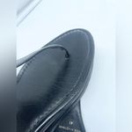 Prada Black Patent leather triangle logo embellished T strap thong sandals EU 41 Photo 10