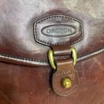 Oroton Vintage Brown Leather Envelop Snap Clutch Photo 1